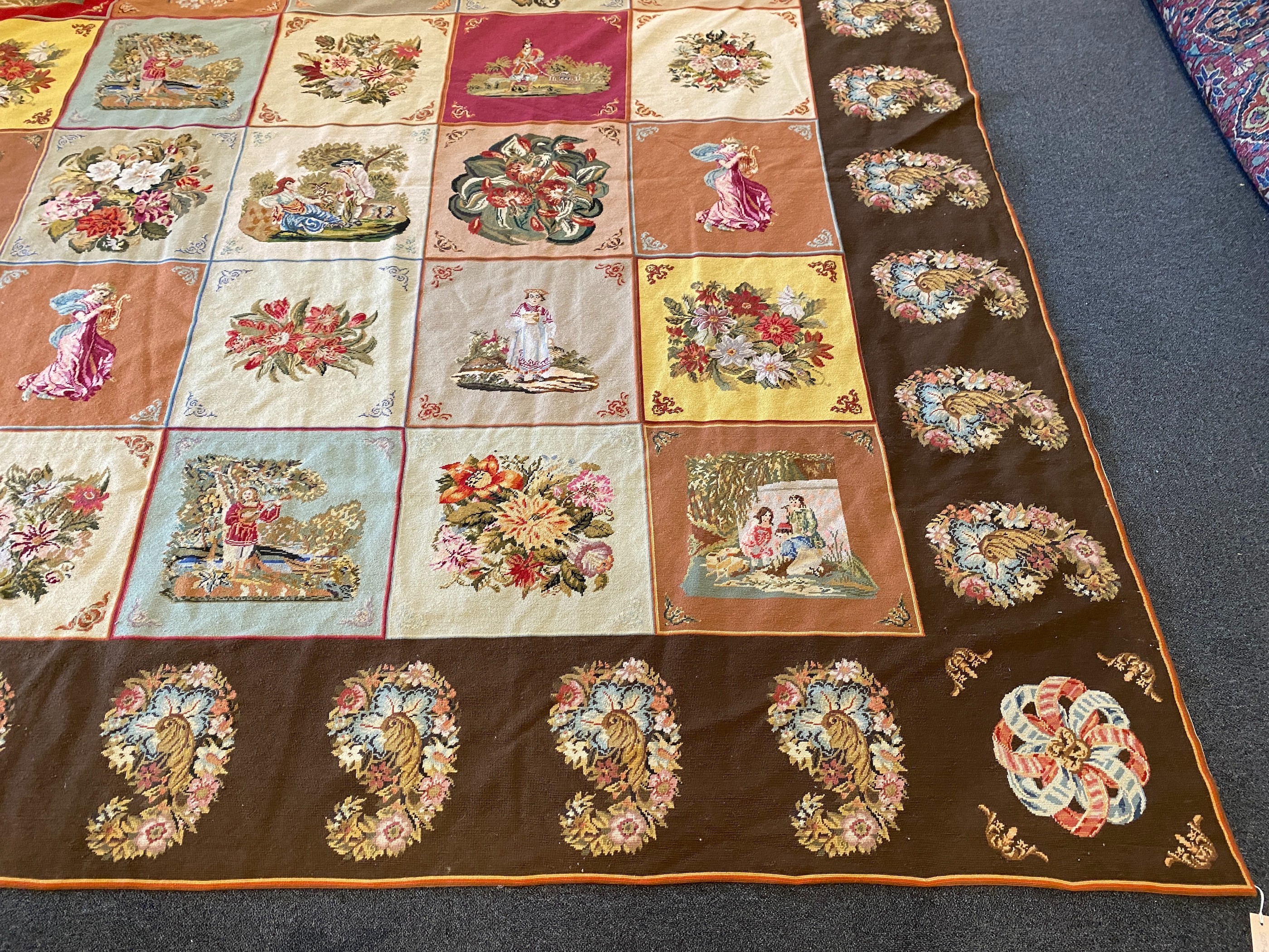 An English needlepoint carpet, 392 x 292cm